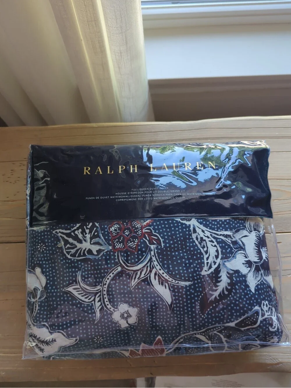 Ralph Lauren Mirabelle Duvet Cover Full/Queen 92x96 Navy Blue Floral Paisley NWT